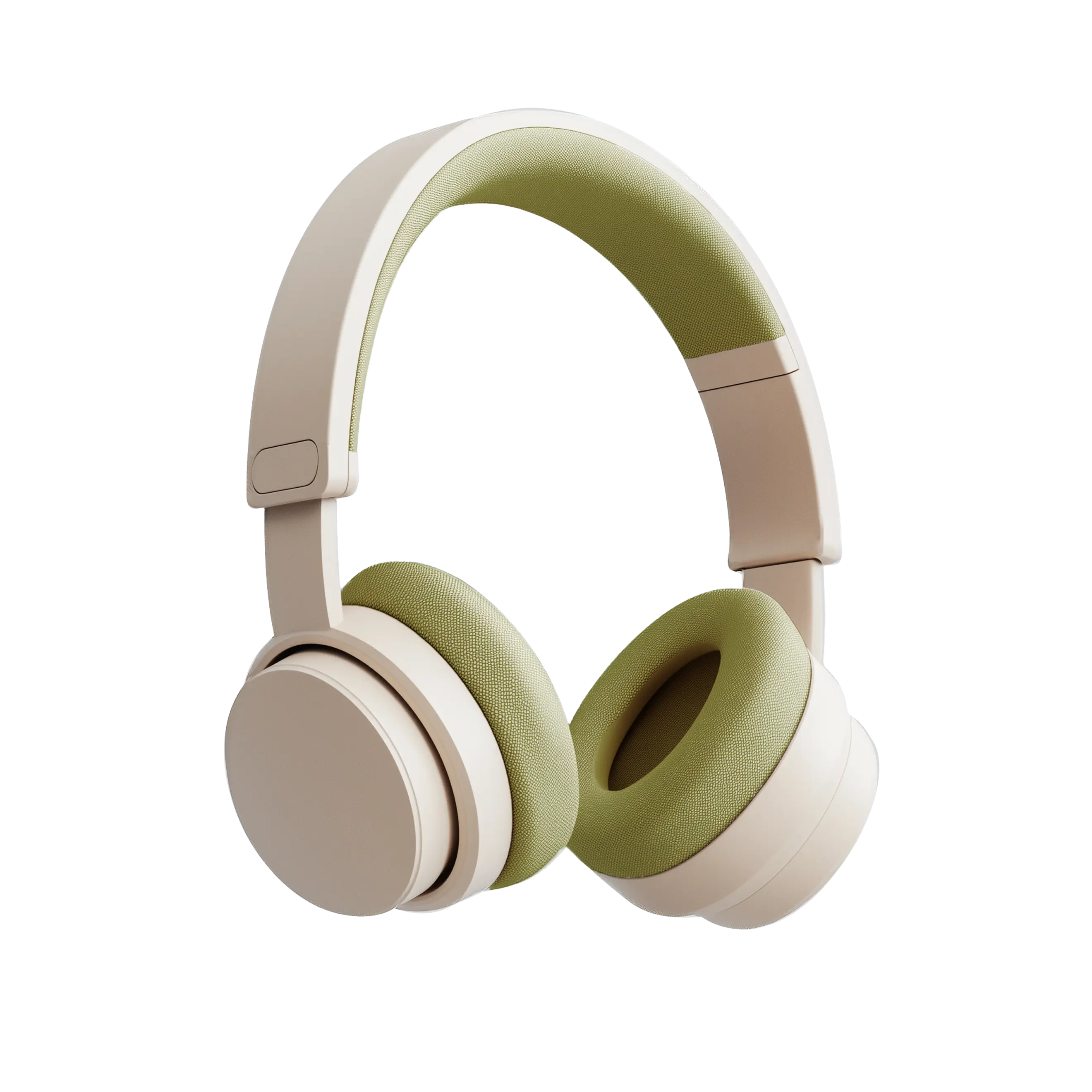 green headphones
